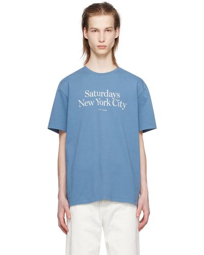 Saturdays NYC T-shirt miller bleu
