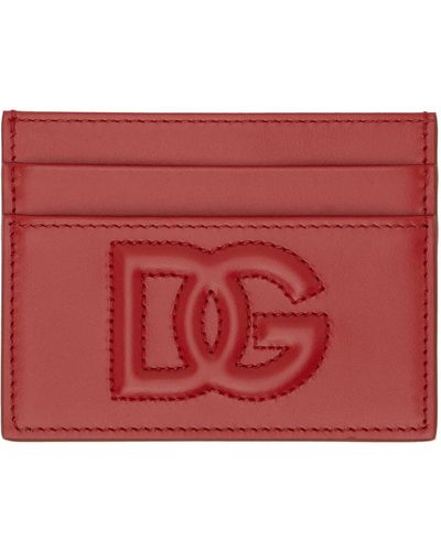 Dolce & Gabbana Porte-cartes rouge à logo