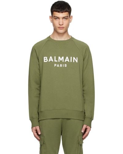 Balmain Paris Print Sweatshirt - Green