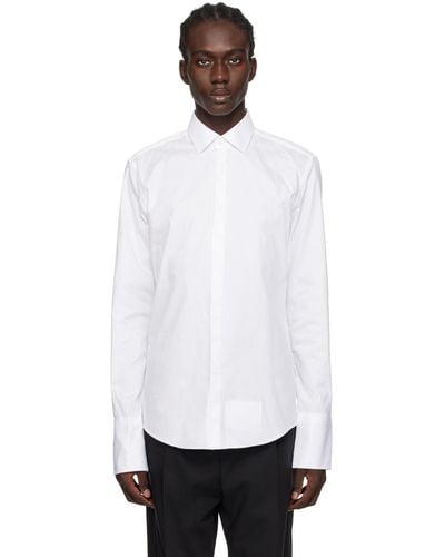 HUGO White French Cuff Shirt