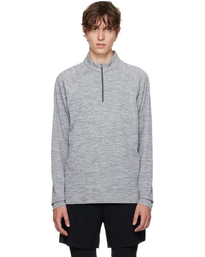 Reigning Champ Half-zip Long Sleeve T-shirt - Black