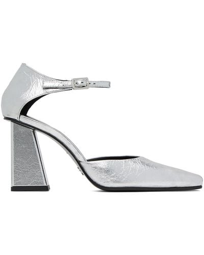 Proenza Schouler Silver Quad Ankle Strap Court Shoes - Black