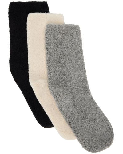 Baserange Three-pack Buckle Overankle Socks - Gray