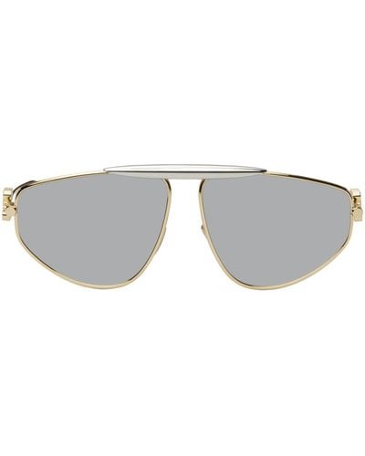 Loewe Gold Spoiler New Aviator Sunglasses - Black