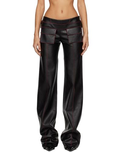 AYA MUSE Etica Faux-leather Trousers - Black