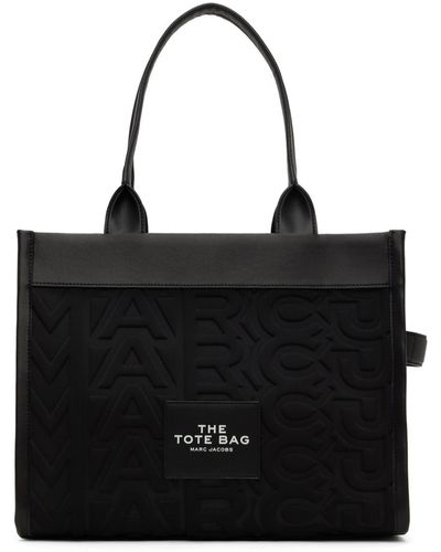 Marc Jacobs Grand cabas 'the tote bag' noir à monogrammes