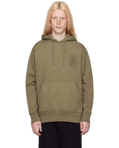 Norse Projects Khaki Arne Hoodie - Green