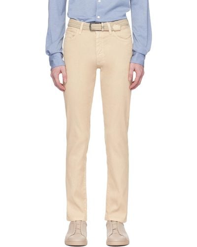 Zegna Beige Roccia Jeans - Blue