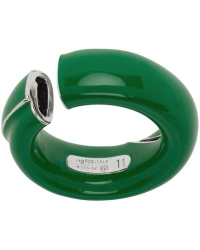 Bottega Veneta Green Fold Ring