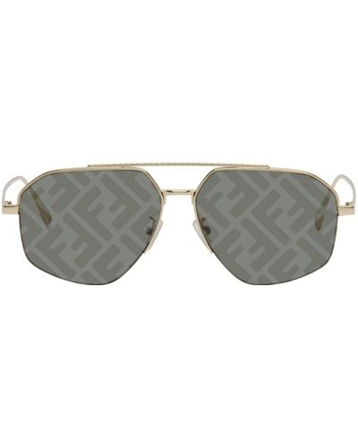 Fendi Gold Travel Sunglasses - Black