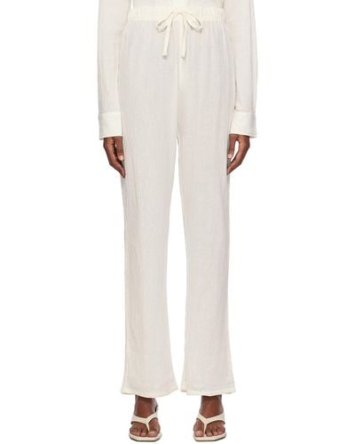 ÉTERNE Éterne Off- Willow Lounge Trousers - White