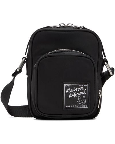 Maison Kitsuné Nylon Crossbody Bag - Black