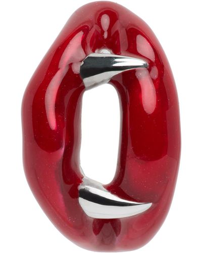 Yohji Yamamoto Boucle d'oreille graphique unique rouge