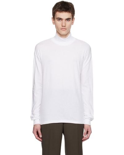 AURALEE Seamless Turtleneck - White