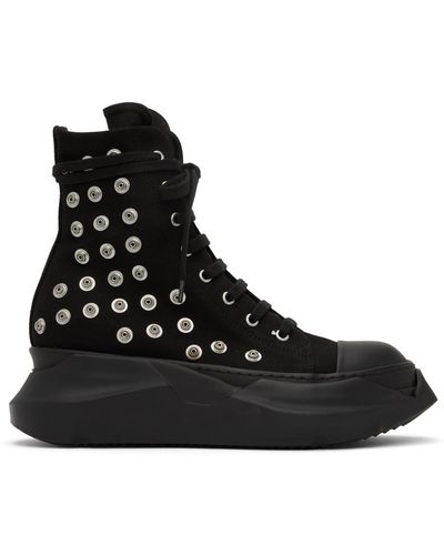 Rick Owens Black Rivet Sneakers