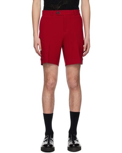 Ernest W. Baker Zip-Fly Cargo Shorts - Red