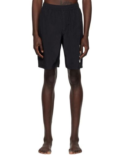 Y-3 Maillot de bain noir à image à logo