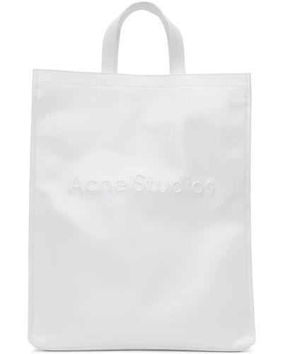 Logo Teddy Fleece Tote Bag in Green - Acne Studios
