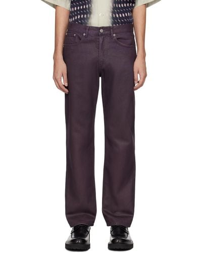 Dries Van Noten Purple Five-pocket Jeans - Blue