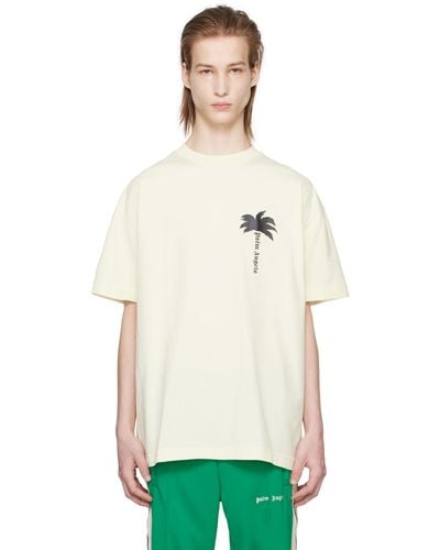 Palm Angels オフホワイト The Palm Tシャツ - マルチカラー
