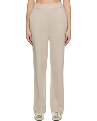 Golden Goose Beige Patch Lounge Trousers - Natural