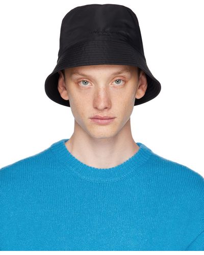 WOOYOUNGMI Black Nylon Bucket Hat - Blue