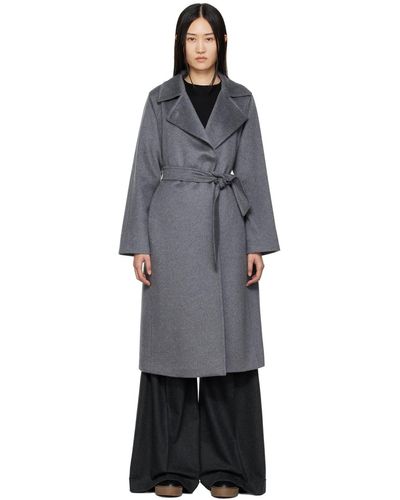 Max Mara Grey Manuela Icon Coat - Black