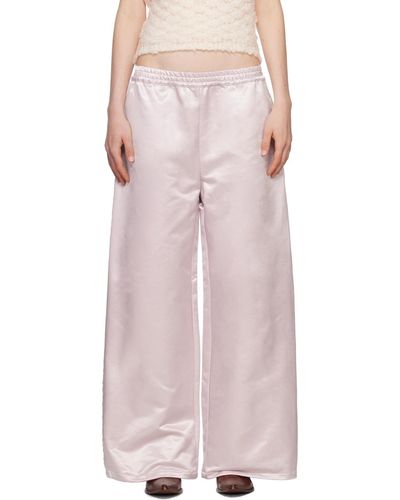 Acne Studios Pink Embroidered Trousers