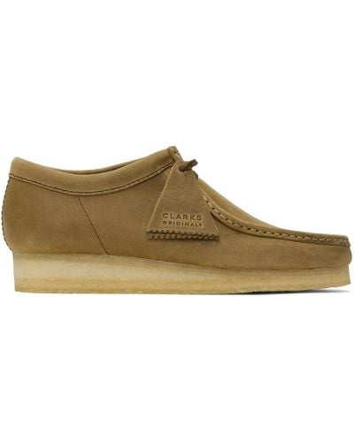 Clarks Tan Wallabee Derbys - Black