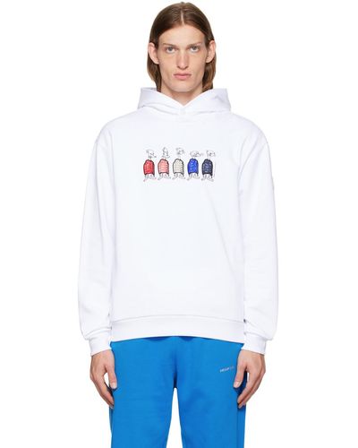 Moncler White Duck Motif Hoodie