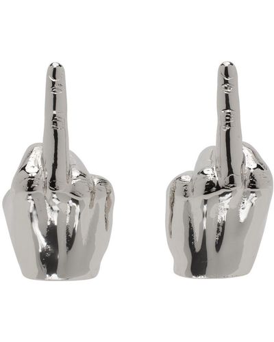 Y. Project Mini Fuck U Earrings - Metallic