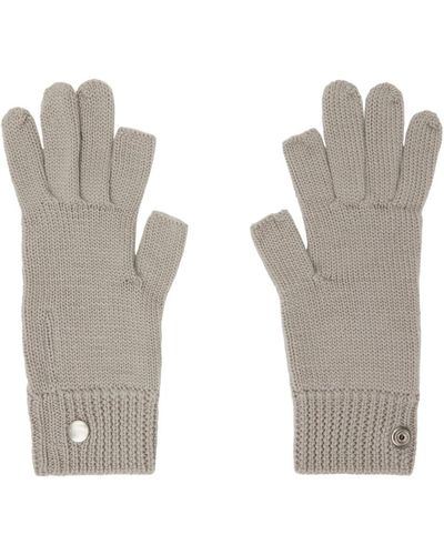 Rick Owens Off- Touchscreen Gloves - White