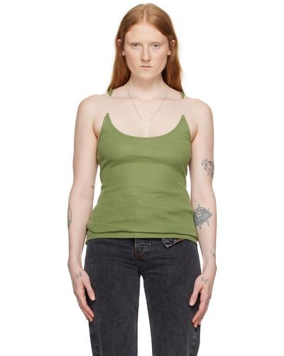 Y. Project Ssense Exclusive Green Tank Top