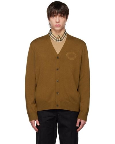 Burberry Brown Embroidered Cardigan - Black