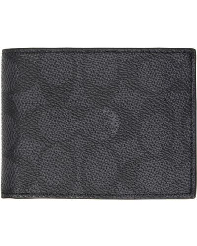 COACH Black Slim Billfold Wallet