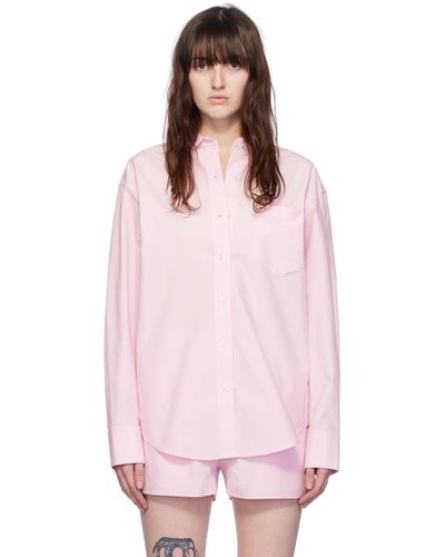 T By Alexander Wang Chemise rose à poche
