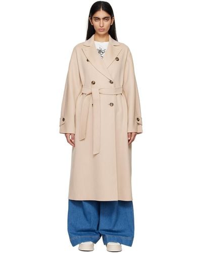 Weekend by Maxmara Beige Affetto Coat - Blue