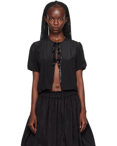 Simone Rocha Black Tie Blouse