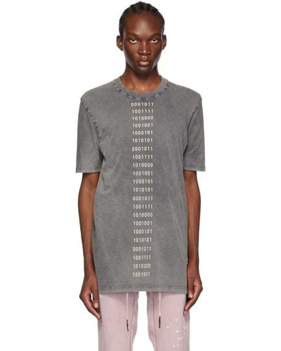 Boris Bidjan Saberi 11 Gray Printed T-shirt - Black