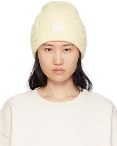The North Face White Patch Beanie - Natural