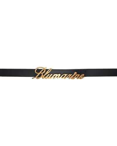 Blumarine Black Logo Belt