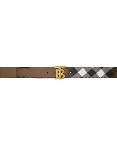 Burberry Reversible Check Tb Belt - Black