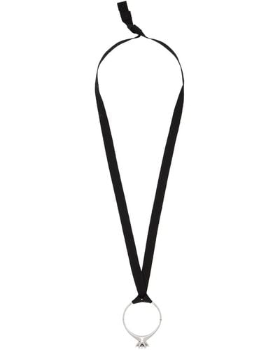 MM6 by Maison Martin Margiela Black Solitaire Oversized Necklace