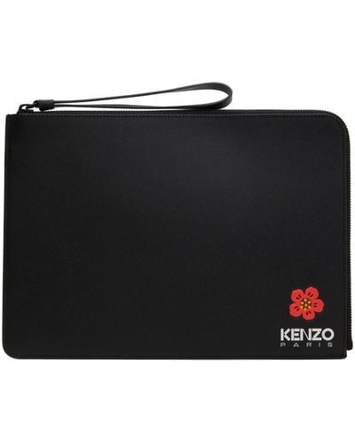 KENZO Paris Large Boke Flower Clutch - Black