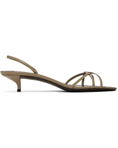 The Row Taupe Harlow 35 Heeled Sandals - Black