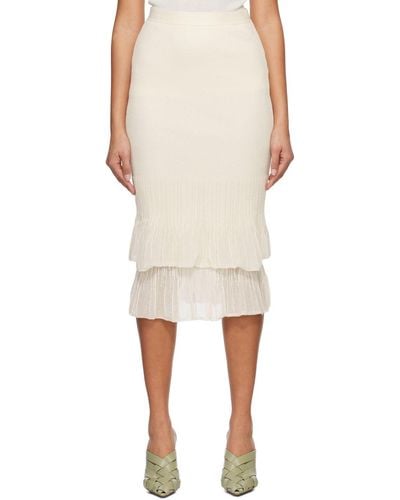 Bottega Veneta Women Sand Crochet Skirt