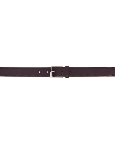 Maison Margiela Burgundy Pin-buckle Belt - Black
