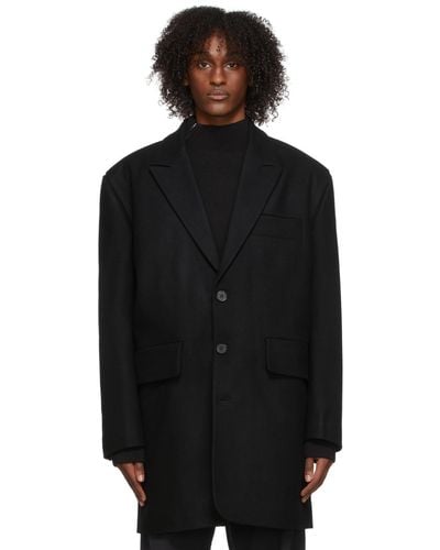 Jacquemus La Montagne Le Manteau Valdu Coat - Black