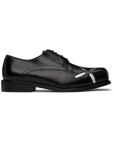 STEFAN COOKE Chaussures oxford noir et argenté exclusives à ssense