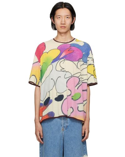 Sunnei T-shirt e à image - Multicolore